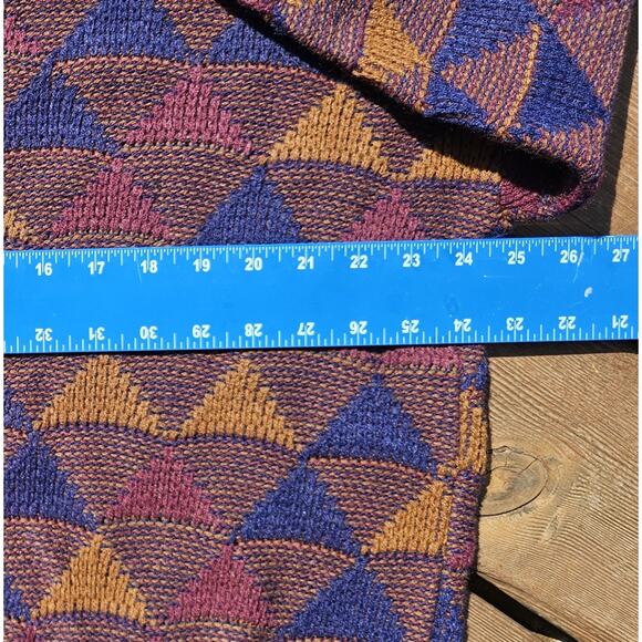 VTG Expression International Crew Neck Sweater Sz 1X Grandpa Cosby Geometric Y2K - Picture 3 of 5